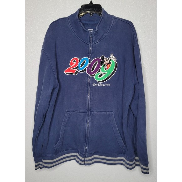 Walt‎ Disney World Resort Sweatshirt Size 2XL 2009 Mickey Mouse Blue Fleece - Picture 1 of 13